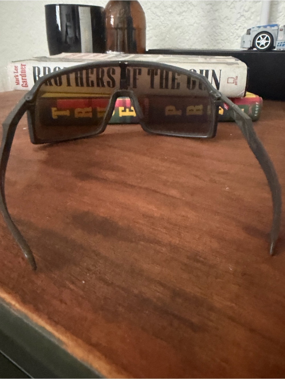 Oakley Men's Brown Rectangular Sunglasses with Brown Lenses